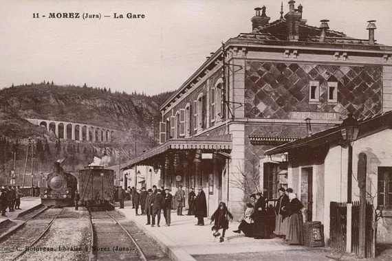 Gare Morez Hauts de Bienne - carte postale anc.